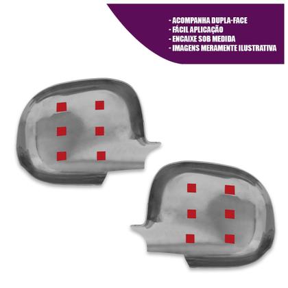 Imagem de Par Aplique Cromado para Capa Retrovisor S10 Blazer 1995 a 2011