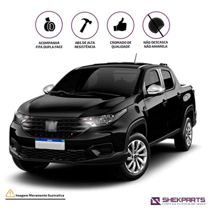 Imagem de Par Apliques para capa Retrovisor Tuning Fiat Argo Cronos 2018 2019 2020 2021 2022 2023 2024 Nova Strada 20 21 22 23 24 Com Pisca