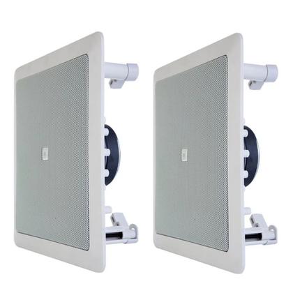 Imagem de Par Arandela 6 JBL 50W Rms Quadrada Caixa de Embutir Branca  6co1q JBL Selenium