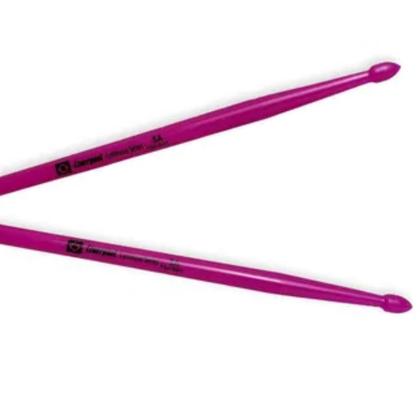Imagem de Par Baqueta Liverpool 5A Luminous Fiber Neon Fluorescente Roxo Alta Resistência e Visual Moderno