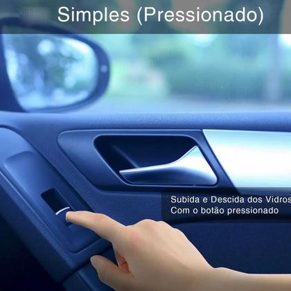 Imagem de Par Botão Vidro Elétrico VW Gol G3 99/05 Simples - Vermelho