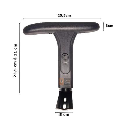 Imagem de Par Braço Regulaveis 7 Posições Ergonômico Em Aço Preto