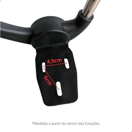 Imagem de Par Braços Bilbão Cadeira Presidente W-58 Acabamento Cromado