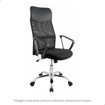 Imagem de Par Braços Bilbão Cadeira Presidente W-58 Acabamento Cromado