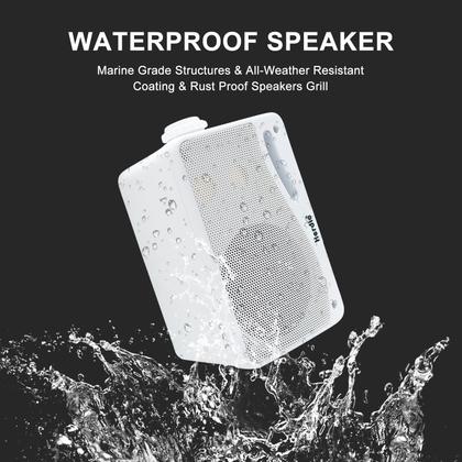 Imagem de Par branco de 3 vias de alto-falantes Bluetooth externos Herdio 3.5 200W