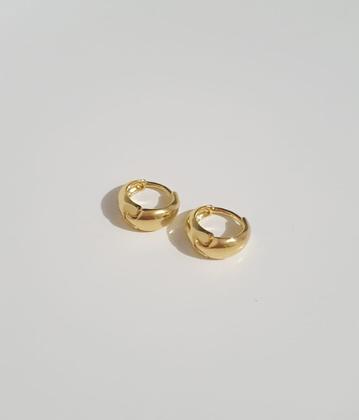 Imagem de Par Brinco Argola fecho click 12mm banhado ouro18k