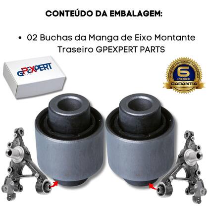 Imagem de Par buchas montante manga eixo traseira golf (variant) audi a3 1.4 2.0 tsi tfsi 2014 2015 2016 2017 2018 2019 2020