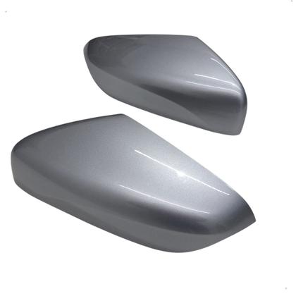 Imagem de Par Capa Retrovisor Onix Plus 2020 2021 2022 2023 2024 2025 Prata Shark Sem Furo Sensor Original