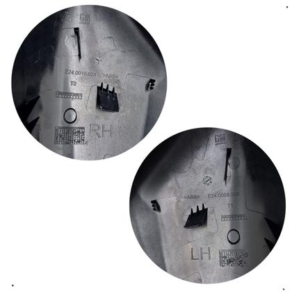 Imagem de Par Capa Retrovisor Onix Plus 2020 2021 2022 2023 2024 2025 Preto S/ Furo Sensor Original