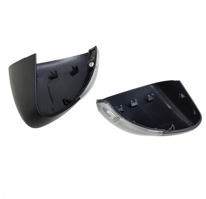 Imagem de Par Capa Retrovisor Pisca Seta Fiat Strada 2021 2022 2023 2024 2025 Preto Fosco