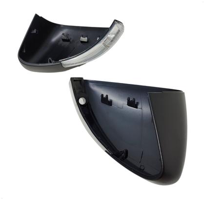 Imagem de Par Capa Retrovisor Pisca Seta Fiat Strada 2021 2022 2023 2024 2025 Preto Fosco