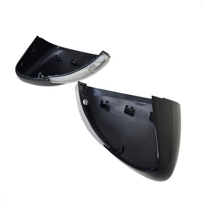 Imagem de Par Capa Retrovisor Pisca Seta Fiat Strada 2021 2022 2023 2024 2025 Preto Vulcano Original