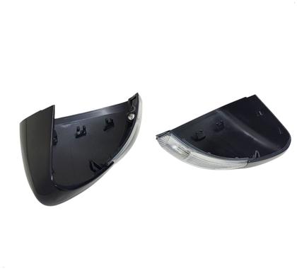 Imagem de Par Capa Retrovisor Pisca Seta Fiat Strada 2021 2022 2023 2024 2025 Preto Vulcano Original