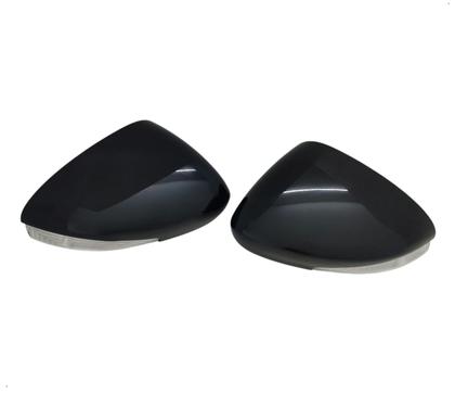 Imagem de Par Capa Retrovisor Pisca Seta Fiat Strada 2021 2022 2023 2024 2025 Preto Vulcano Original