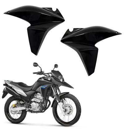 Imagem de Par Carenagem Lateral Aleta Guia Ar Aba Asa Tanque Honda Xre 300 Preto Brilho 2015