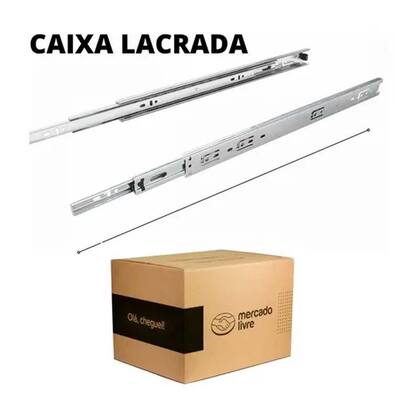Imagem de Par Corrediça Telescópica Larga 40cm Aço 1,2 Antitombamento