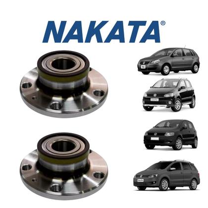 Imagem de Par Cubo Roda Traseiro Nakata Com Rolamento Polo 2002 A 2014