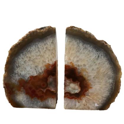 Imagem de Par de 1 kg de suportes para livros decorativos de ágata JIC Gem Geode