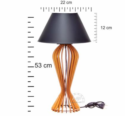Imagem de Par de Abajur Luminária 53cm Mod. Diamante Luxo Quarto Sala