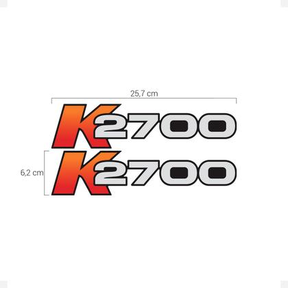 Imagem de Par de Adesivo Compatível Com K2700 Bongo Emblema Lateral