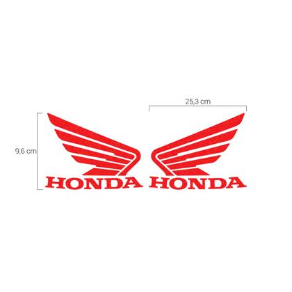 Imagem de Par De Adesivos Moto Honda CB 300r Asas Vermelho Refletivo