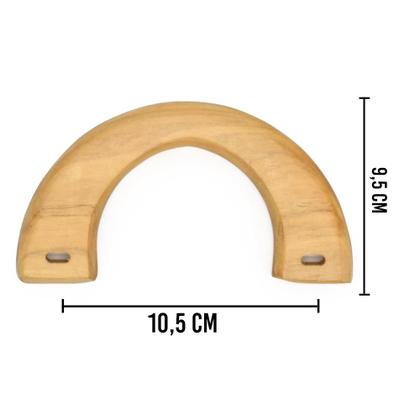 Imagem de Par de Alças Para Bolsas Villato - Meia Lua Arco : Madeira Tauari