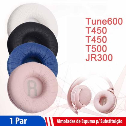 Imagem de Par de Almofada Espuma Fone de Ouvido Compatível com Tune600 T500 T500bt T450 T450bt
