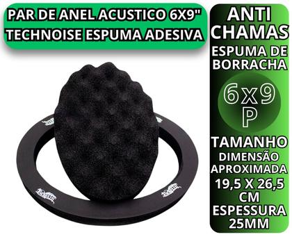 Imagem de Par de Anel Acústico 6x9  Technoise Com Espuma Adesiva