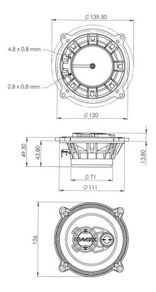 Par de auto falantes 5 polegadas bravox triaxial b3x50x 100 watts rms traseira astra 2003 - Kit de Produtos Imagem de Par de auto falantes 5 polegadas bravox triaxial b3x50x 100 watts rms traseira astra 2003