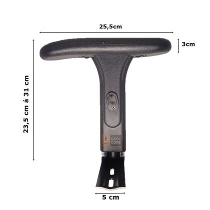 Imagem de Par de Braços Regulaveis 7 Posições Anatomico Aço Preto Manutenção