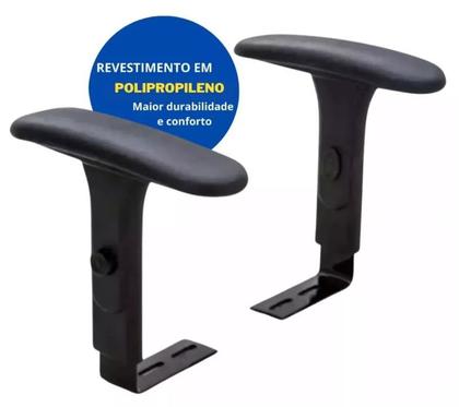 Imagem de Par de Braços Reguláveis Preto para Cadeira de Escritório 5 Níveis Ref. 5100111 BELLA CHAIR