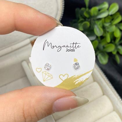 Imagem de Par De Brinco Pequeno Prata 925 Legítima Ponto de Luz 3mm