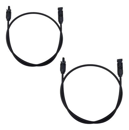 Imagem de Par De Cabo Solar 4mm2 Com Mc4 P/ Extensão - 2 X 1m Preto