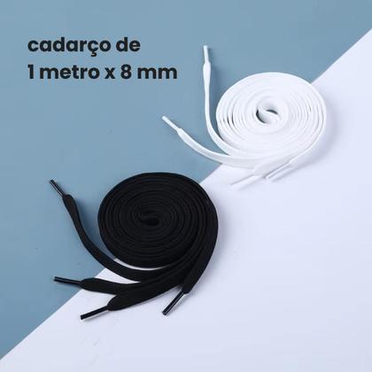 Imagem de Par De Cadarço Achatado Elástico 1 Metro Para Tênis Sapato