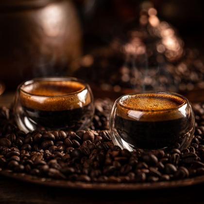 Imagem de Par De Copos Para Café Parede Dupla Sem Alça Mimo Style