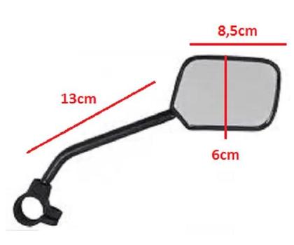 Imagem de PAR de Espelho Retrovisor Retangular Bike Bicicleta