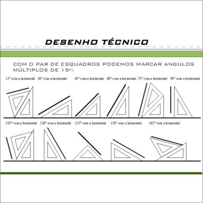 Imagem de Par De Esquadro Acrilico Desenho Técnico 12 Cm -Fenix