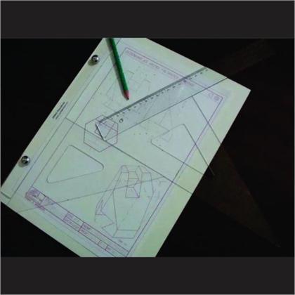 Imagem de Par De Esquadro Acrilico Desenho Técnico 12 Cm -Fenix