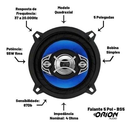 Imagem de Par De Falantes Quadriaxial Tsr Orion 5 Polegadas 110w Rms