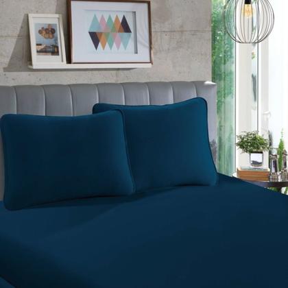 Imagem de Par de Fronha Para Travesseiro Liso 100% Algodão Em Malha