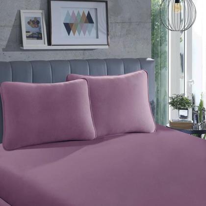 Imagem de Par de Fronha Para Travesseiro Liso 100% Algodão Em Malha