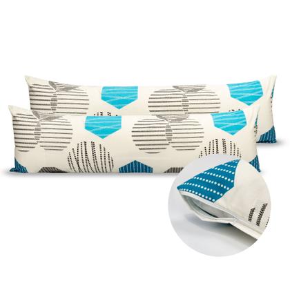 Imagem de Par De Fronha Xuxão 1,30m x 0,40cm Capa Travesseiro Corpo Grande C/ Zíper 180 Fios Estampado