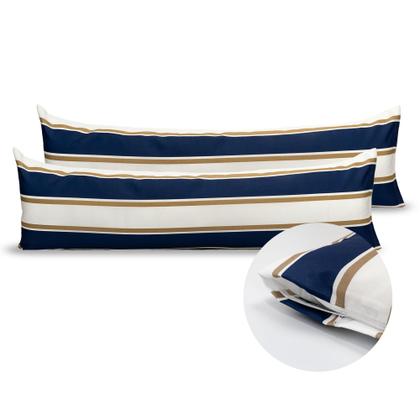 Imagem de Par De Fronha Xuxão 1,30m x 0,40cm Capa Travesseiro Corpo Grande C/ Zíper 180 Fios Estampado