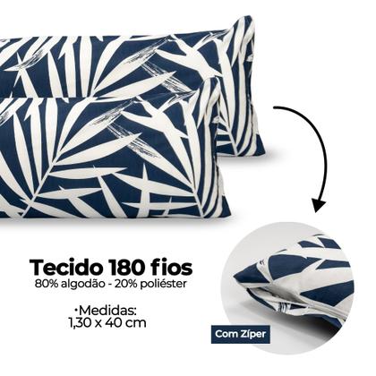 Imagem de Par De Fronha Xuxão 1,30m x 0,40cm Capa Travesseiro Corpo Grande C/ Zíper 180 Fios Estampado