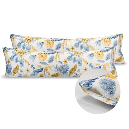 Imagem de Par De Fronha Xuxão 1,30m x 0,40cm Capa Travesseiro Corpo Grande C/ Zíper 180 Fios Estampado