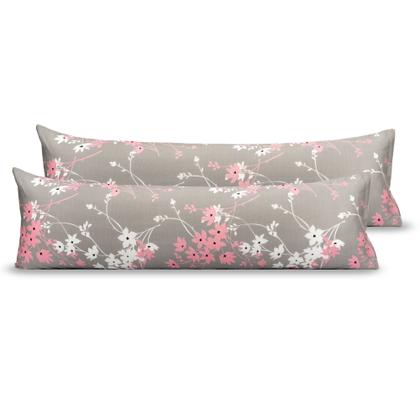 Imagem de Par De Fronha Xuxão 1,30m x 0,40cm Capa Travesseiro Corpo Grande C/ Zíper 180 Fios Estampado