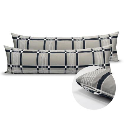 Imagem de Par De Fronha Xuxão 1,30m x 0,40cm Capa Travesseiro Corpo Grande C/ Zíper 180 Fios Estampado
