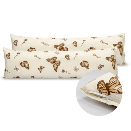 Imagem de Par De Fronha Xuxão 1,30m x 0,40cm Capa Travesseiro Corpo Grande C/ Zíper 180 Fios Estampado