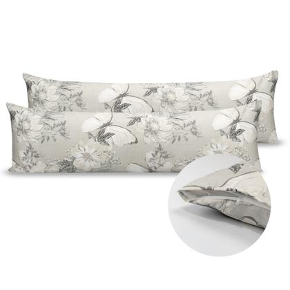 Imagem de Par De Fronha Xuxão 1,30m x 0,40cm Capa Travesseiro Corpo Grande C/ Zíper 180 Fios Estampado