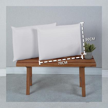 Imagem de Par de Fronhas 400 Fios Micropercal Toque Macio Aveludado Cama Box